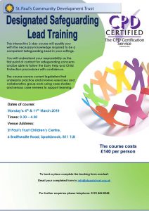 DSL Training 2 Day Poster March 2019