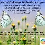 Creative Workshops starting Wednesday 2nd March 2022